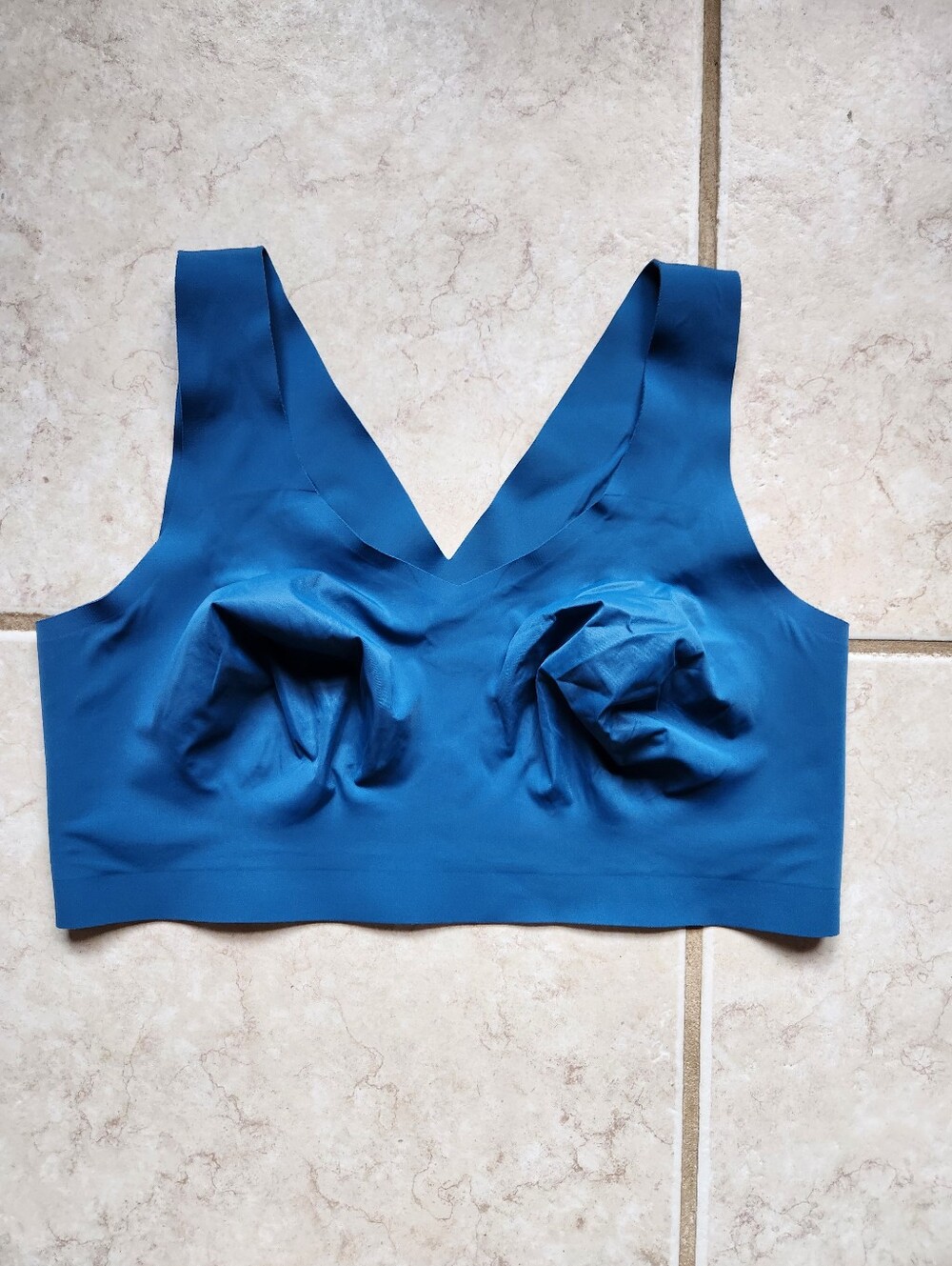 Evelyn & Bobbie Defy Wireless Bralette Bra Teal Blue XXL No Pads